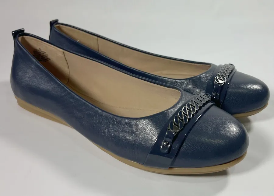 Easy Spirit Sehera Slip-On Ballet Flats ES GIOVANNA Size 8M Navy Blue Everyday