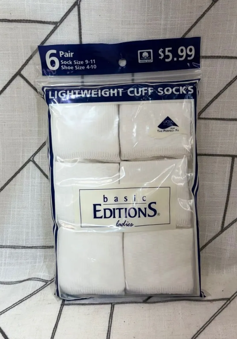 Basic Editions Lightweight VTG Cuff Socks 9