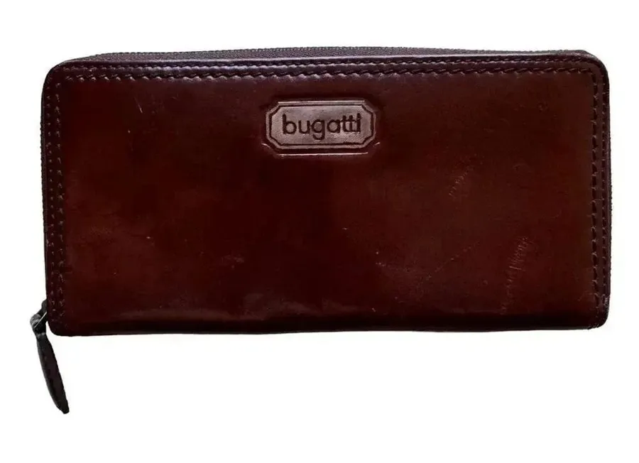 Bugatti Vintage Leather Soft Women’s Long Wallet Organizer Brown