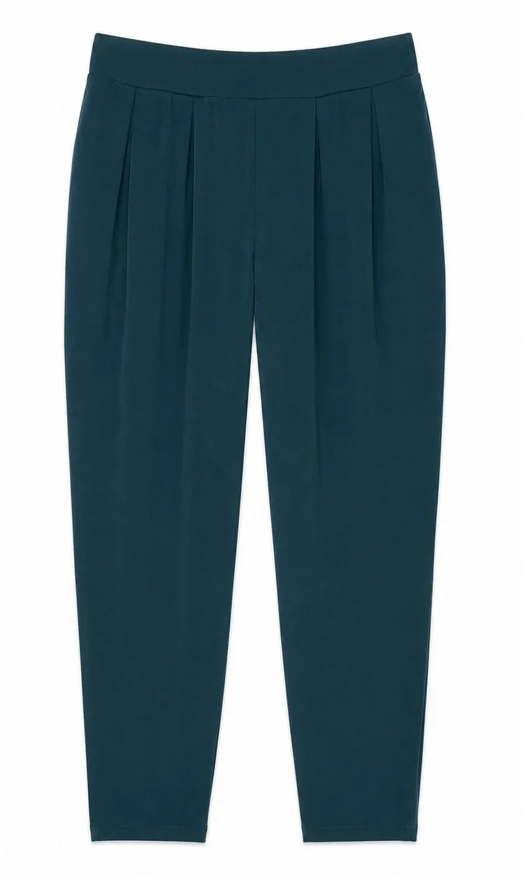 Fabletics Pleated Pants Womens Medium Teal Pull On Tapered