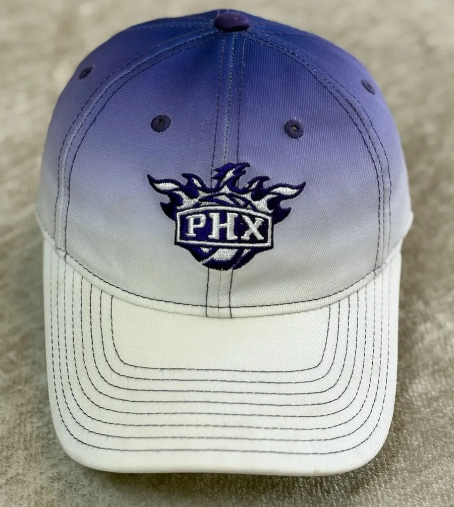 VTG Phoenix Suns Adidas Women NBA Ombre White Purple Bling Logo Y2K Cap Hat