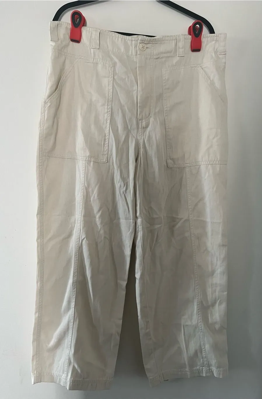 Universal Thread Cream Beige Baggy Utility Pants Large Hiking Outdoors Gorpcore