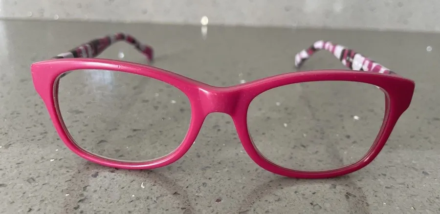 Disney Eyeglasses Frames ONLY 3E 2003 1432 46-16-130 Pink/Multi Full Rim Square