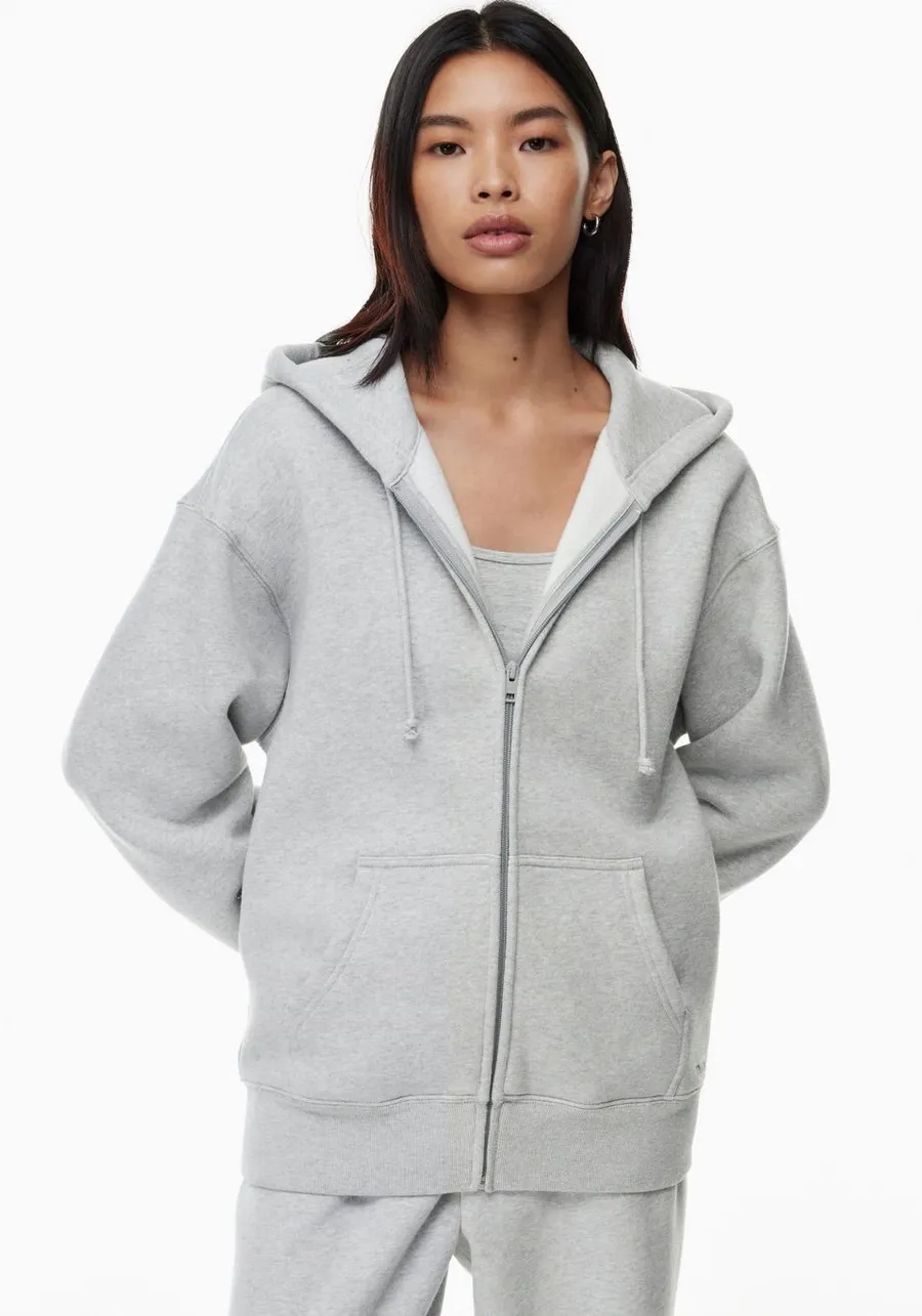Aritzia TNA Sweatfleece Cozy Fleece Boyfriend Zip Up