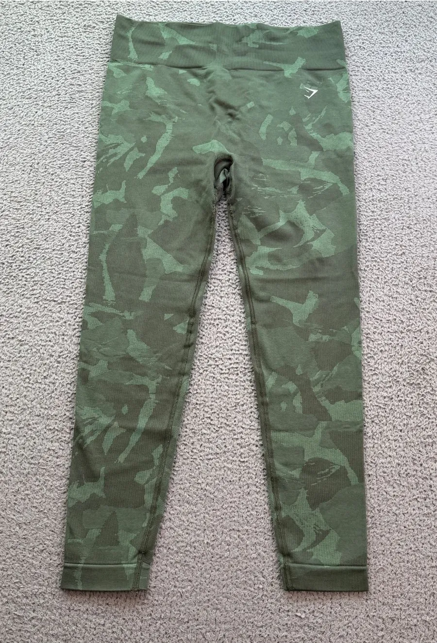 Gymshark Camo Seamless Leggings Green High Waisted Workout XL Gym Bodybuilding
