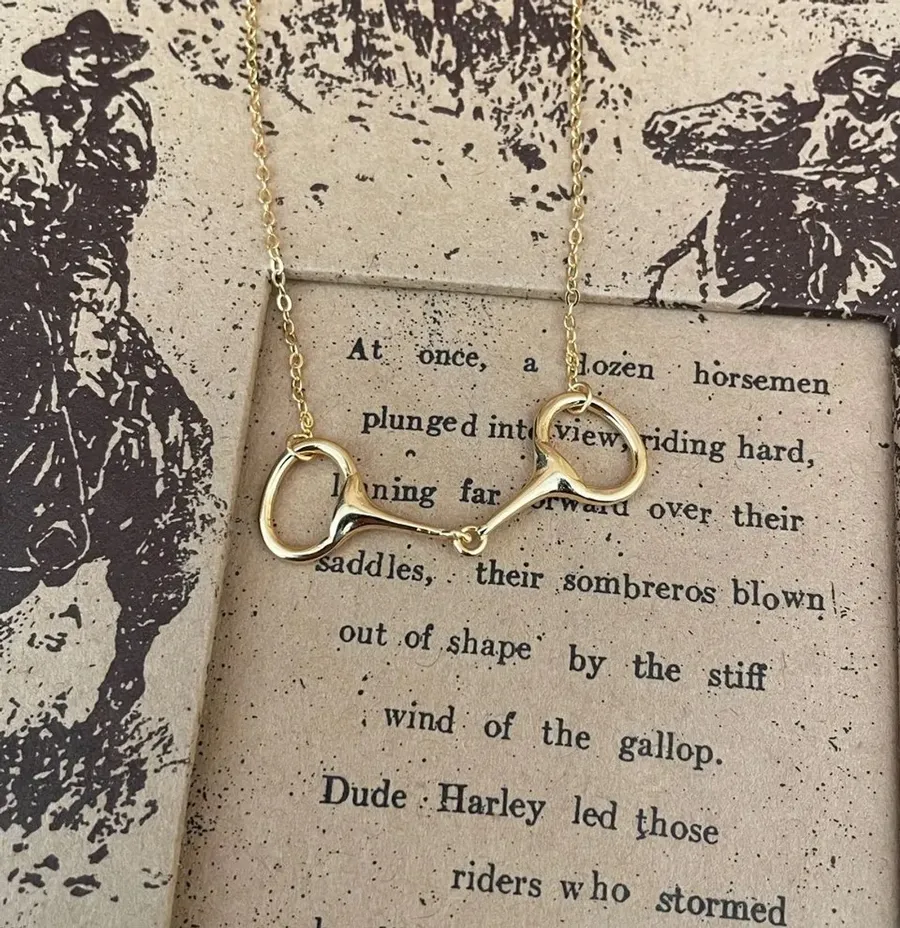 Genuine Sterling Silver Snaffle Bit Necklace