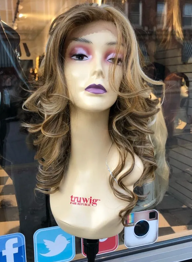 Blonde Romance Curl lacefront wig 2019 hairstyle Size 24