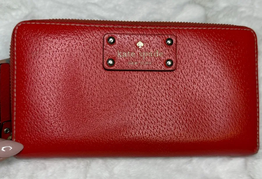 Kate Spade New York Red Zip Around Wallet