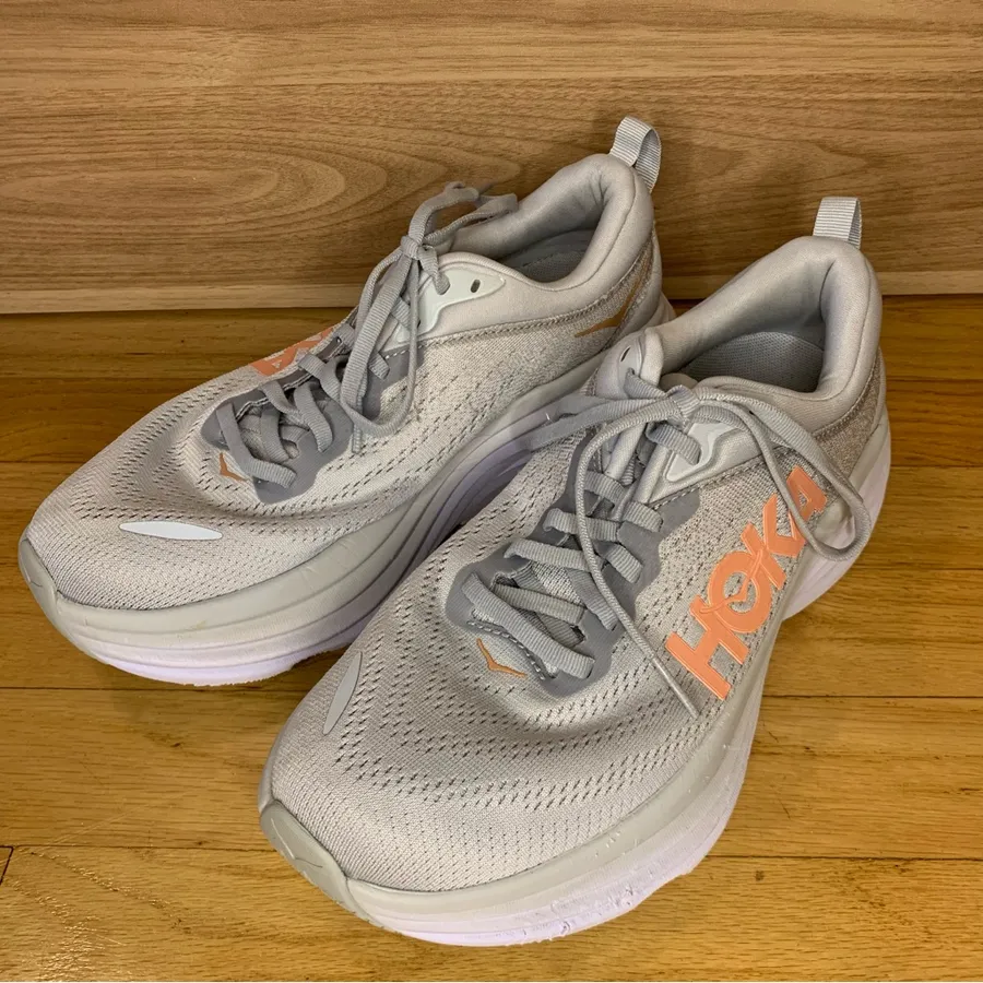 Hoka Bondi 8 Women's Sneakers in Gray