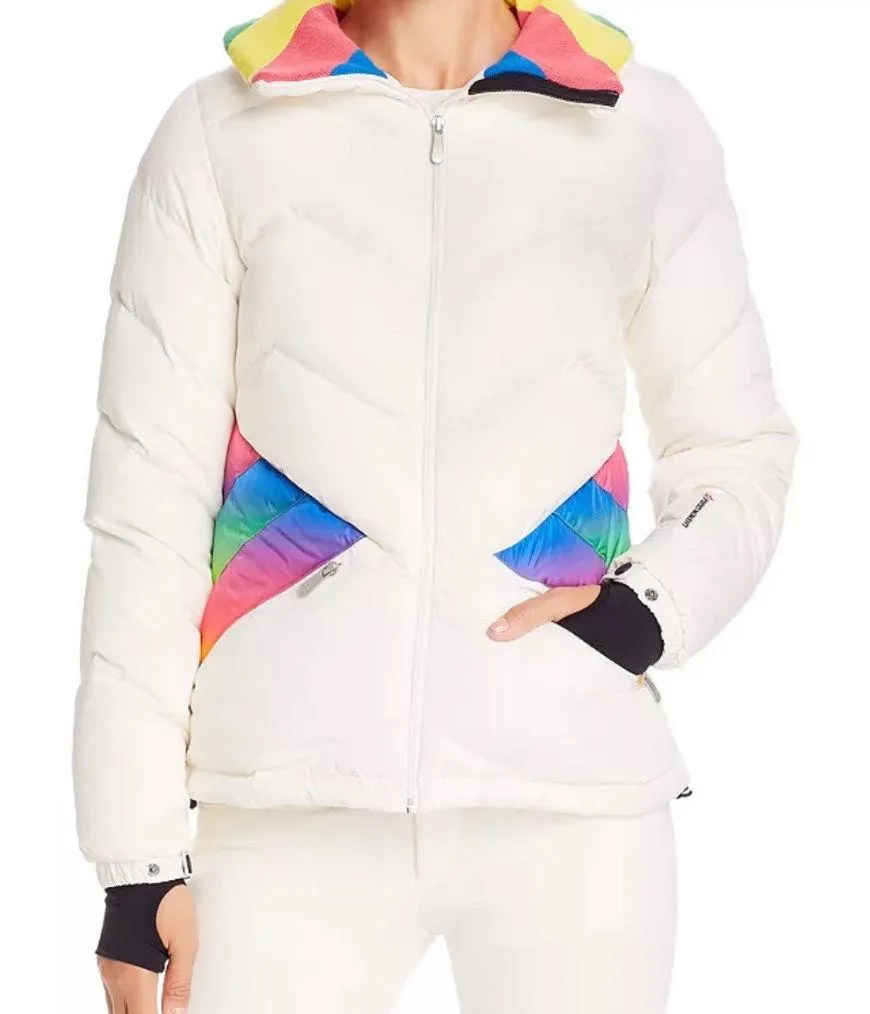 PERFECT MOMENT Apres Duvet Down Coat Ski Snowboard Winter Jacket Large White