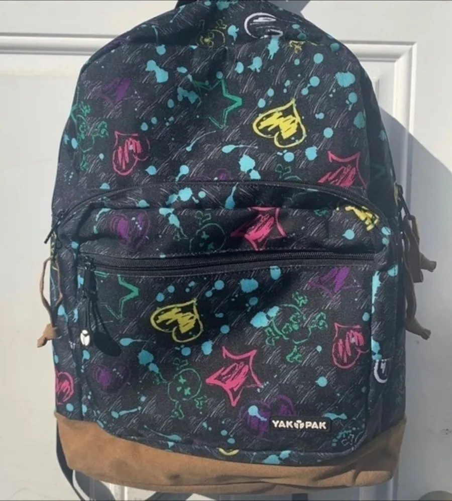 Yak Pak Black Backpack w/ Multi