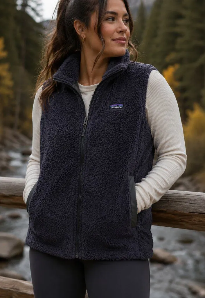 Patagonia Purple Fleece Full Zip Vest Womens XS Los Gatos Athletic Jacket Warm