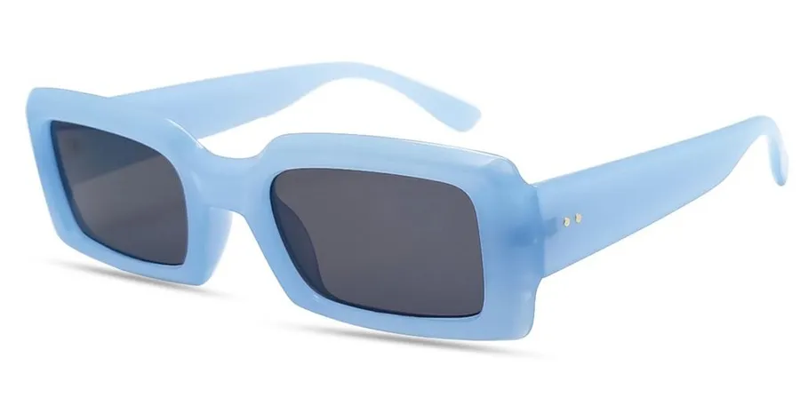 NWT Trendy Blue Unisex Rectangle 90s Sunglasses