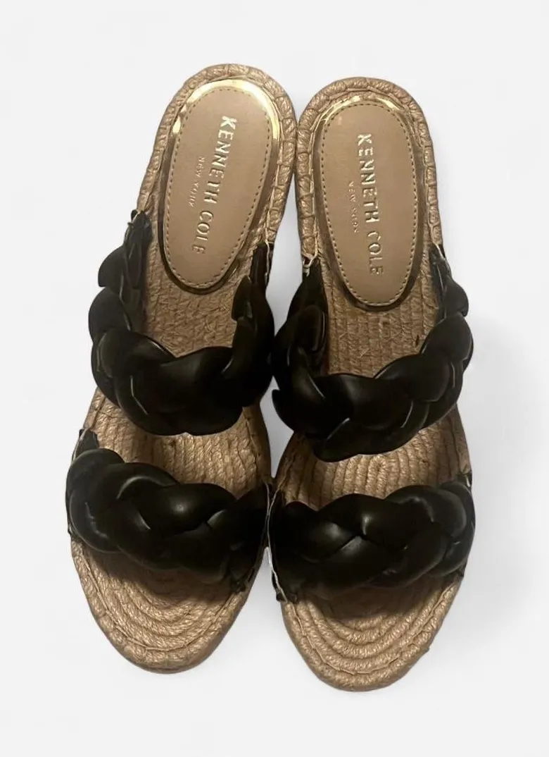NWOT: Kenneth Cole Olivia Braid Espadrille Platform Sandals