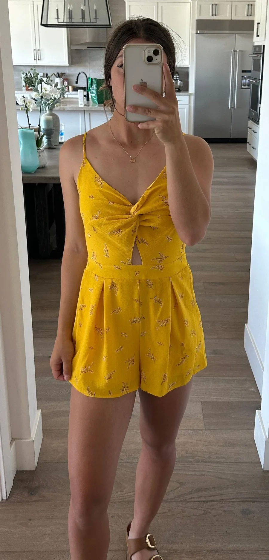 Iris Yellow Floral Romper