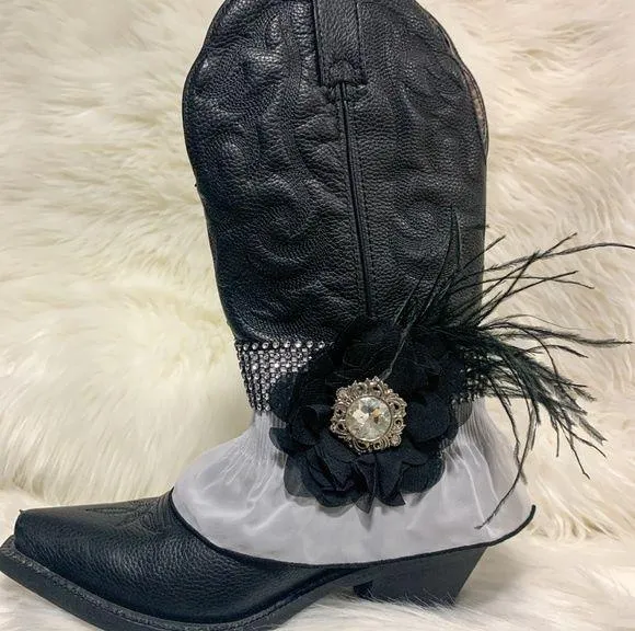 Boot Bands/Cuffs White