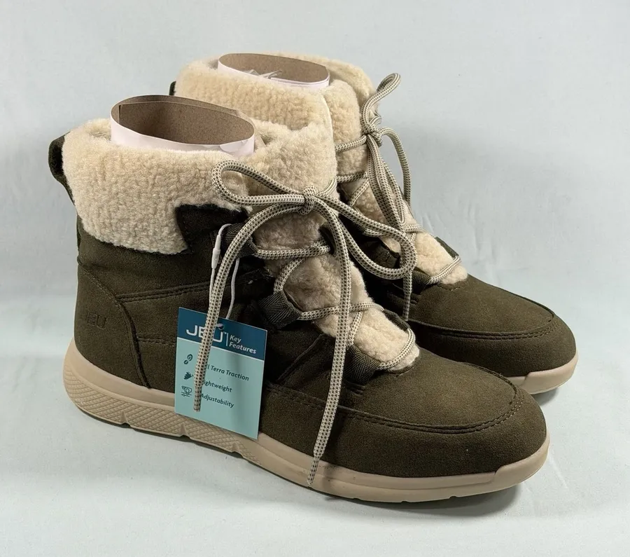 JBU Size-9.5M Women's Freeze Round Boots Olive
