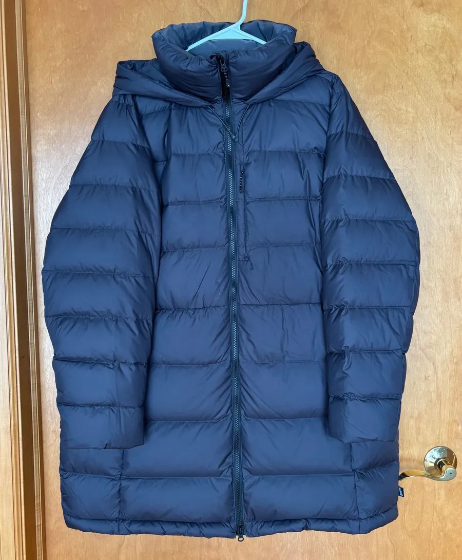 Duluth Trading Co Down Cold Reliable Coat Parka Jacket Gray XXL Duck Down Fill