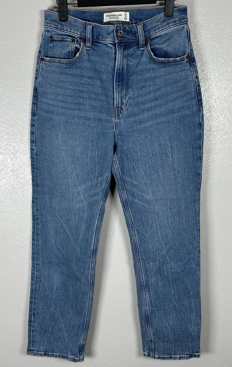 Abercrombie & Fitch The Ankle Straight Ultra High Rise Curve Love Jeans Sz 27/4