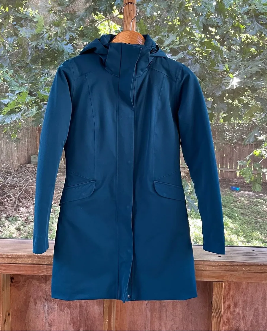 Patagonia Women's Duete Parka Teal Quilted Down Filled Waterproof Size S