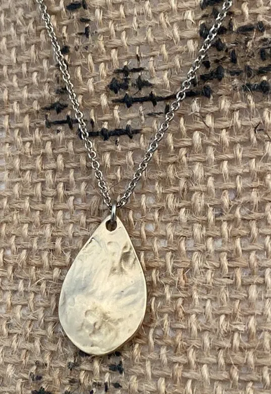 Loft Gold Tone Teardrop Pendant Necklace