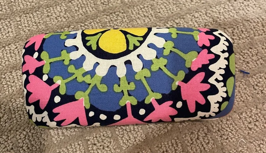 Vera Bradley Colorful Floral Pattern Eyeglass Case