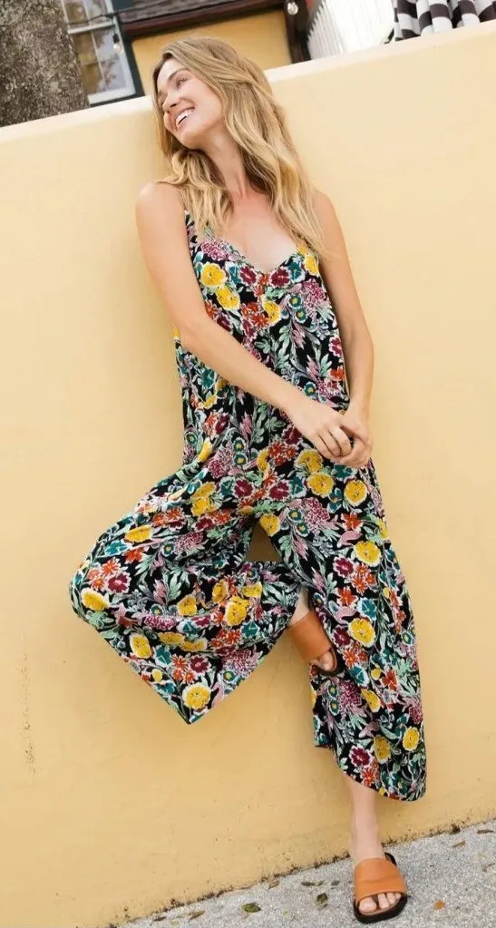 Natural Life Chelsea Jumpsuit Floral XL