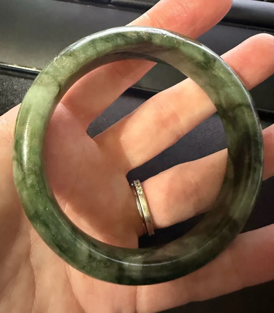 Green Jade Bangle Bracelet