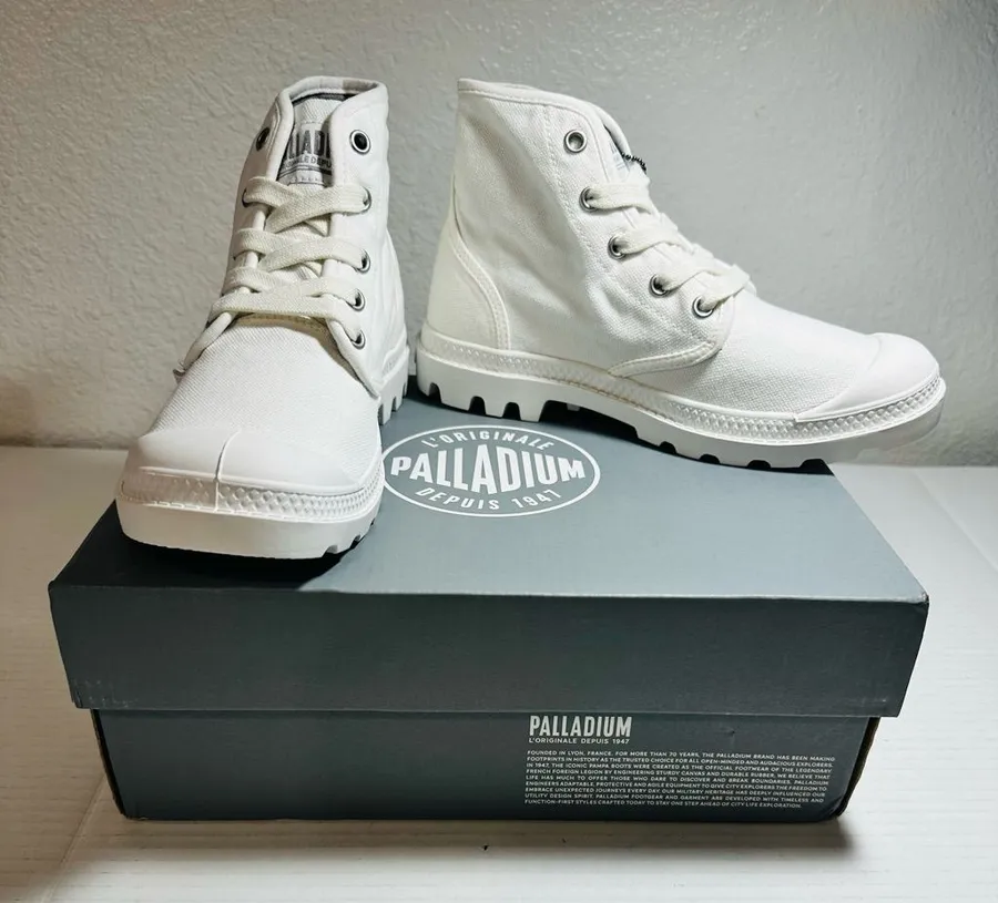 Palladium Boot Pampa Hi Women's Size 6 Original Urban White Indie Medium New