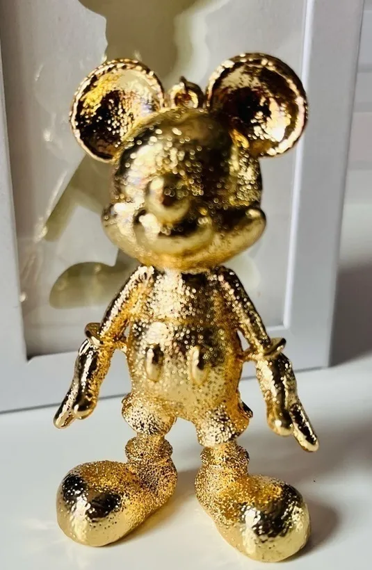 Disney x BaubleBar Gold Mickey Mouse Bag Charm Keychain NWT