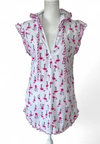 Betsey Johnson Flamingo Swim Cover Up Dress
