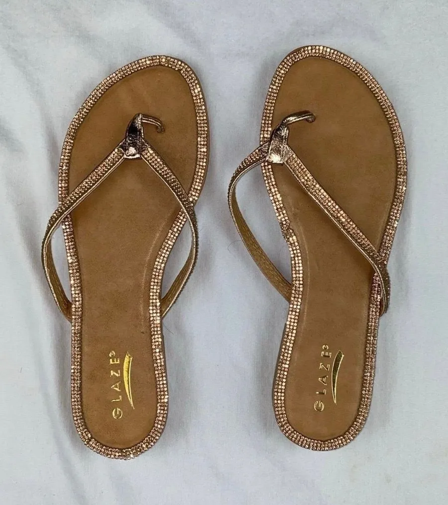 Sandals Gold Size 9
