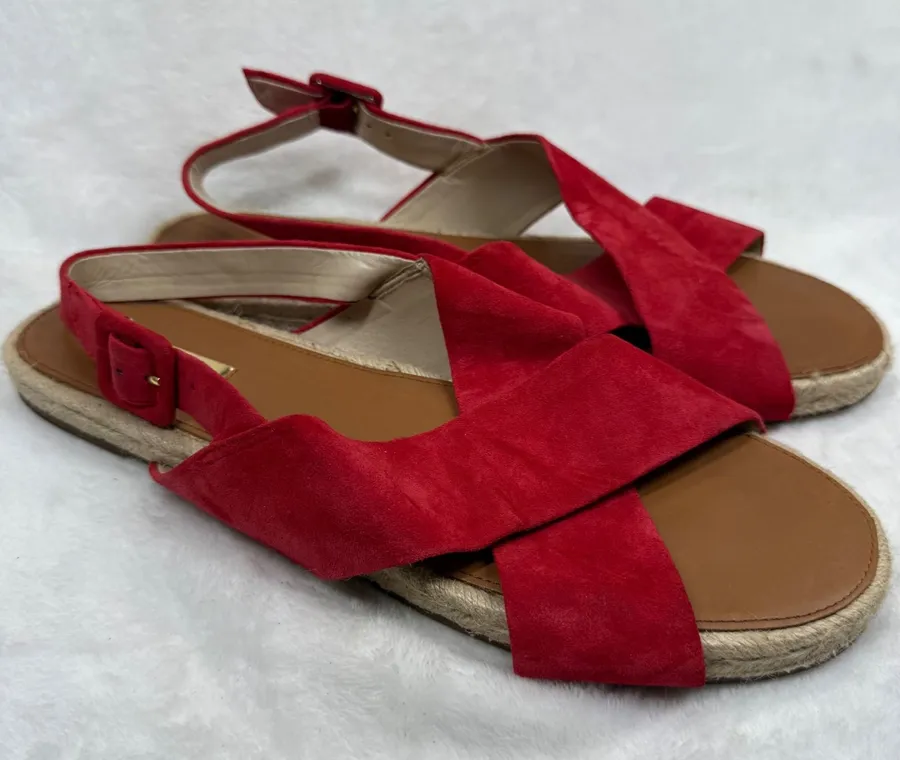 Louise et Cie Isamari Red Suede Espadrille Slingback Sandals 11M LO-ISAMARI-R