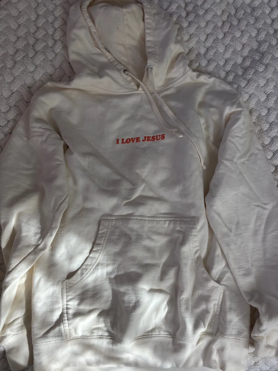 HWLF “I Love Jesus” Sweatshirt White Size M