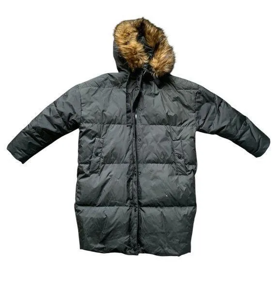 Zara Black Duck Down Parka Jacket S