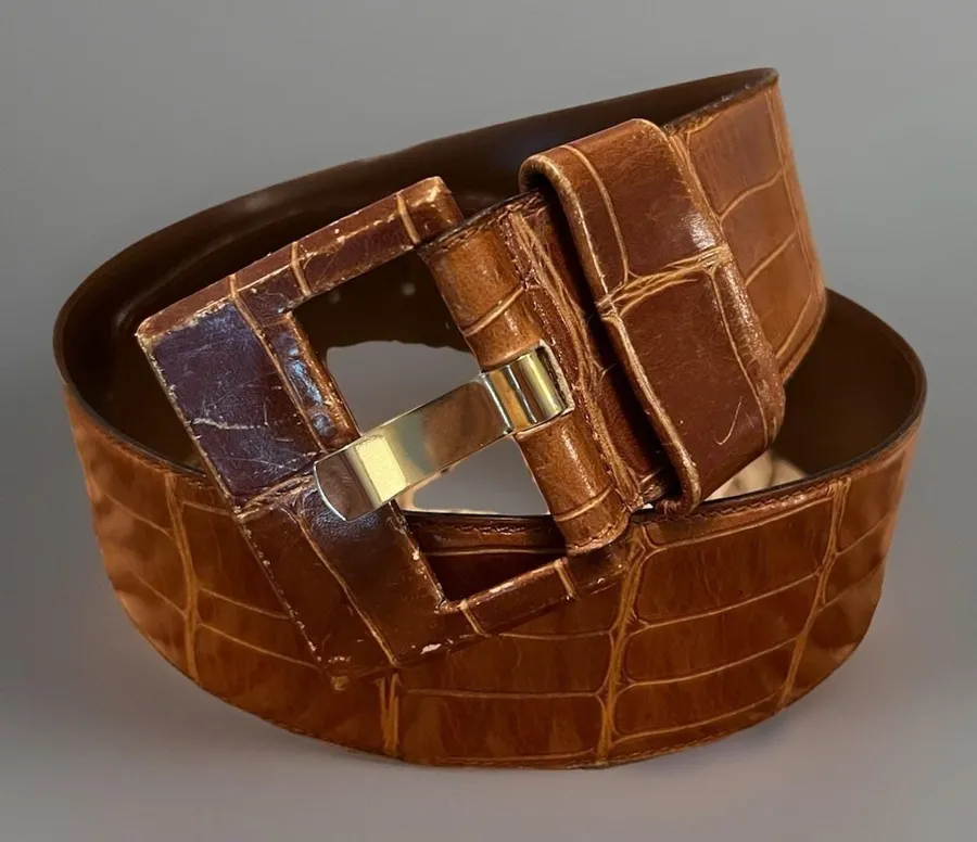 Claudio Orciani Genuine Leather Brown Belt Handmade In Italy For Bonwit Teller