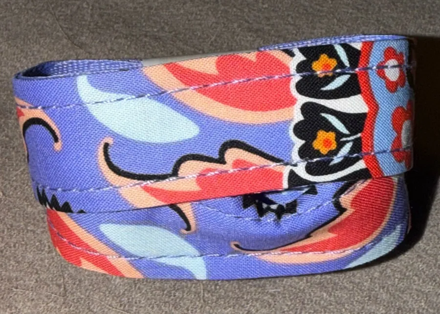 Vera Bradley Wide Lanyard Mural Garden Floral Blue Red Cotton 28181-V78 NWT