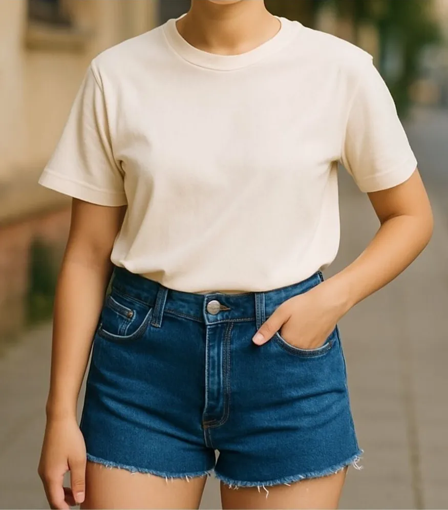 St. John’s Bay Vintage DIY Cutoff Mom Raw Hem Denim Jeans Blue Size 14