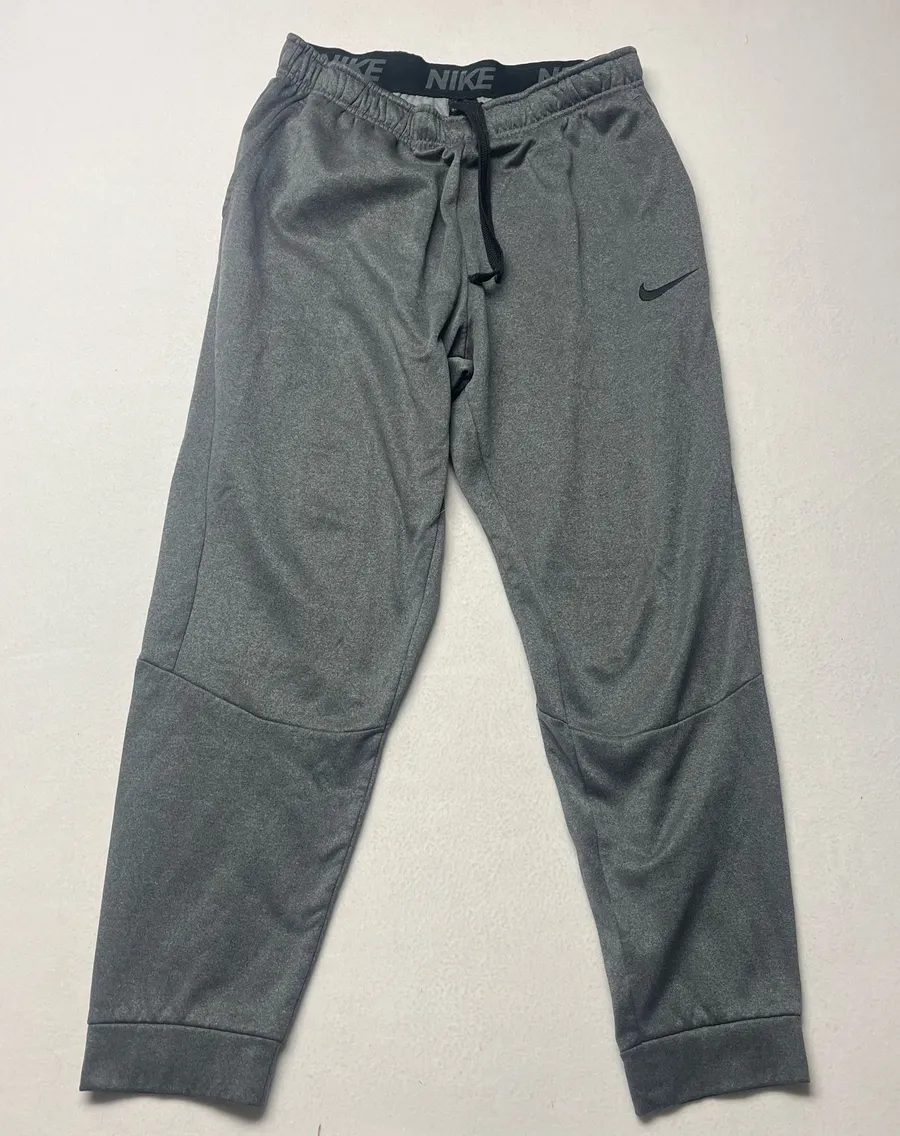 Nike Sportswear Sweatpants Mens xLarge Gray Swoosh Dri Fit Taper Leg Gym Jogger