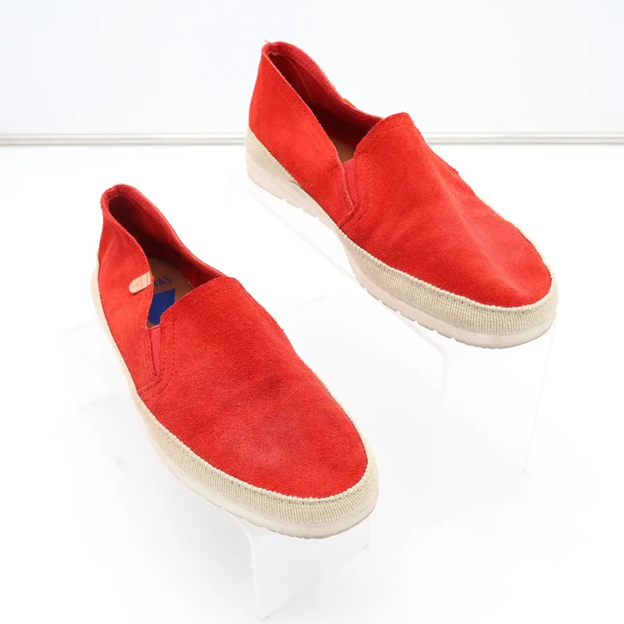 Verbenas Gaudi Red Suede Espadrille Slip On Sneaker Shoes Made in Spain Size 39