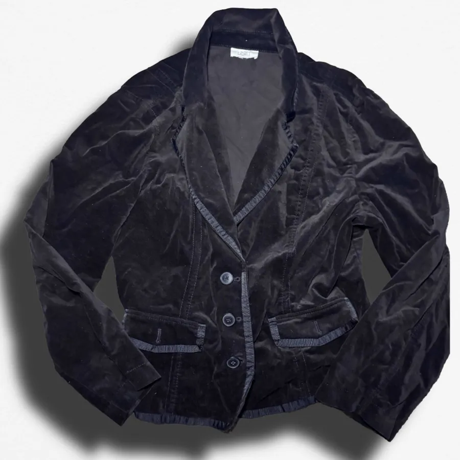 Ann Taylor Loft Black Velvet Blazer - Size 2 / 4