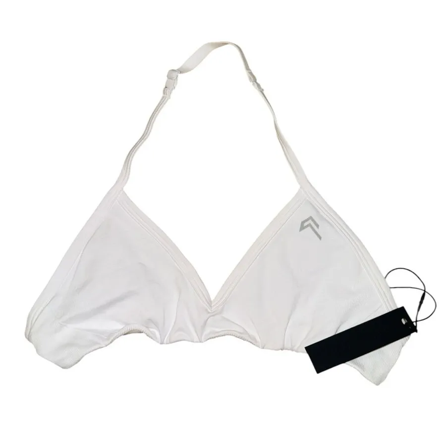 Oner Active NWT EnhanceLift Seamless Minimal Halter Neck White Bralette women M