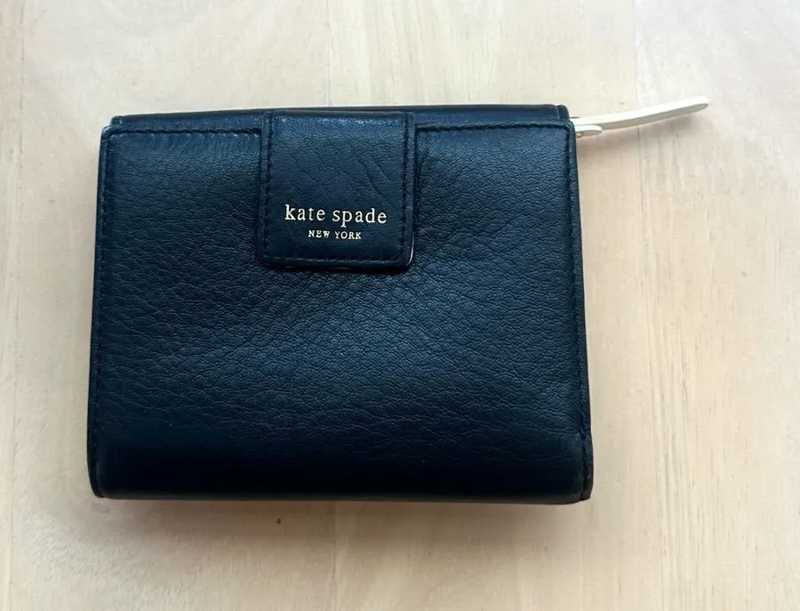 Kate Spade Tri-Fold Pebble Leather Turnlock Small Wallet