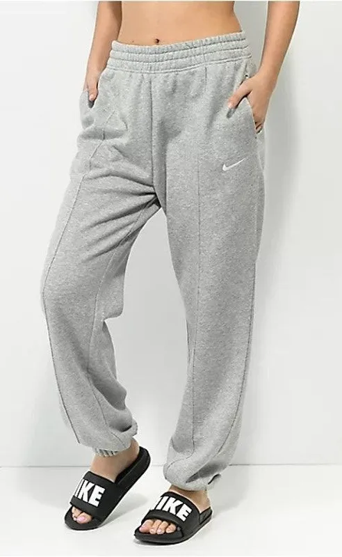 Nike Gray Fleece Jogger Sweatpants Embroidered Swoosh XS