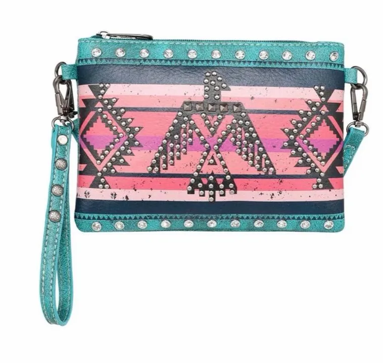Montana West Aztec Collection Crossbody Clutch