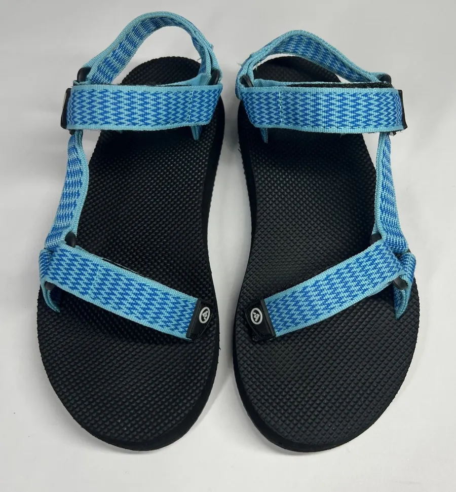 Atika Outdoor Sandals Water Friendly Strappy Blue Woven Size US 8