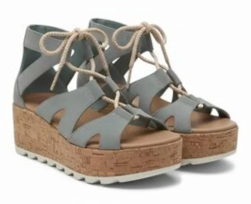 Sorel Cameron Lace Up Gladiator Flatform Size 9