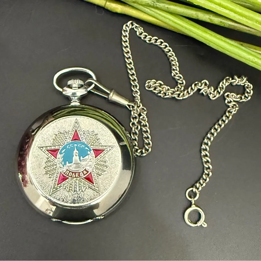 Vintage Soviet Pocket Watch Molnija Victory in the GPW 1941