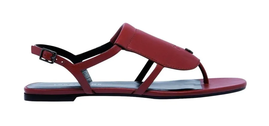 Longchamp’s New Collection of Flat Sandals, Burgundy, Size EU41/US10, NWOT