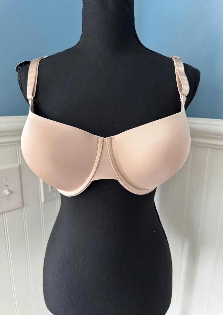 NEW Natori Ultra Push-Up Convertible Racerback T-Shirt Bra Nude 36DD